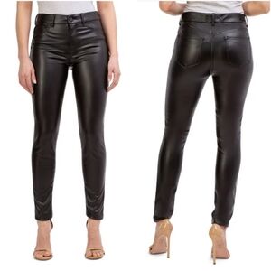 Jordache High Rise Super Skinny Faux Leather Pants Black Size 12 NWT